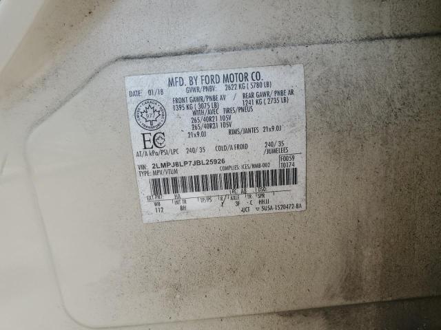 2LMPJ8LP7JBL25926 - 2018 LINCOLN MKX RESERVE Бежевий фото 14