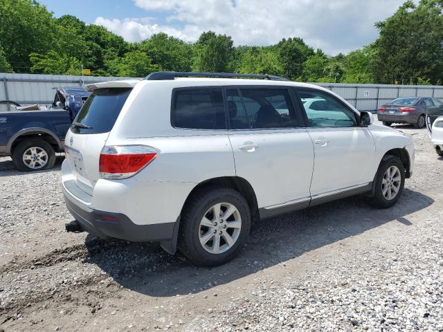 5TDBK3EH1DS247825 - 2013 TOYOTA HIGHLANDER BASE WHITE photo 3