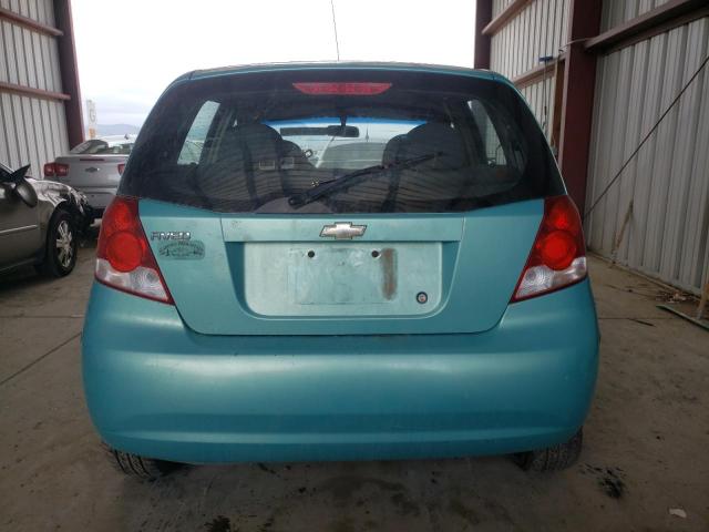 KL1TD666X6B585027 - 2006 CHEVROLET AVEO BASE TURQUOISE photo 6