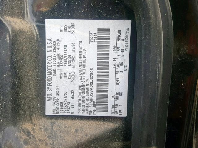 5LMPU28A0XLJ37808 - 1999 LINCOLN NAVIGATOR  foto 10