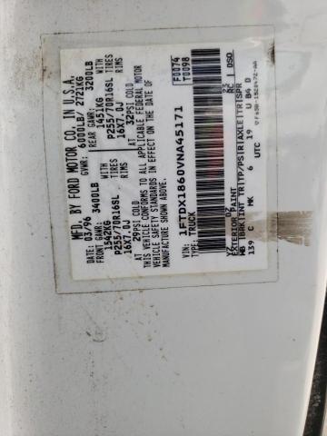 1FTDX1860VNA45171 - 1997 FORD F150 WHITE photo 13