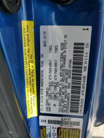 5TFRZ5CNXGX005970 - 2016 TOYOTA TACOMA ACCESS CAB ლურჯი ფოტო 12