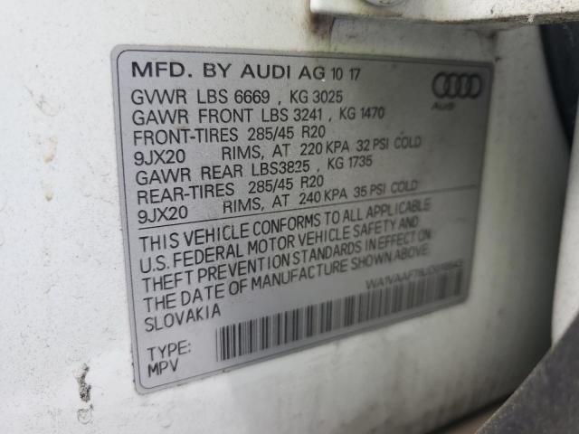 WA1VAAF78JD019543 - 2018 AUDI Q7 PRESTIGE 白色 照片 13