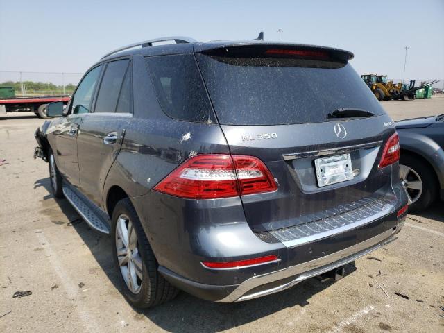 4JGDA5HB8EA330614 - 2014 MERCEDES-BENZ ML 350 4MATIC GRAY photo 2