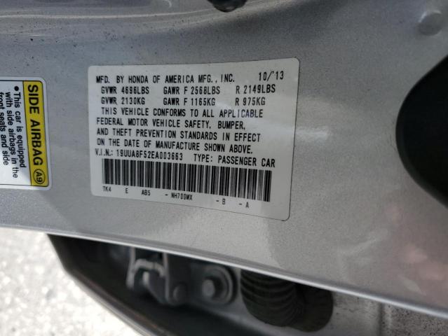 19UUA8F52EA003663 - 2014 ACURA TL TECH SILVER photo 12