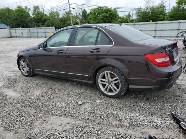 WDDGF8BB0CA704617 - 2012 MERCEDES-BENZ C 300 4MATIC BROWN photo 2