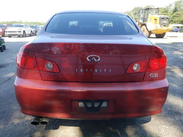 JNKCV51E05M215415 - 2005 INFINITI G35 BURGUNDY photo 6