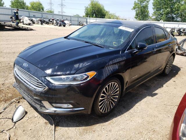 3FA6P0RU8JR246653 - 2018 FORD FUSION TITANIUM/PLATINUM HEV BLACK photo 1