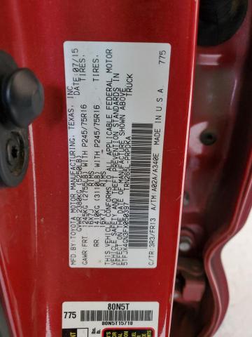 5TFJX4GN3FX050397 - 2015 TOYOTA TACOMA DOUBLE CAB PRERUNNER RED photo 12