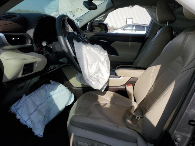 5TDGZRBH4NS166067 - 2022 TOYOTA HIGHLANDER XLE GRAY photo 7