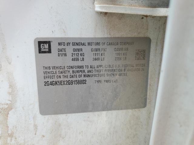 2G4GK5EX2G9158802 - 2016 BUICK REGAL 白色 照片 12