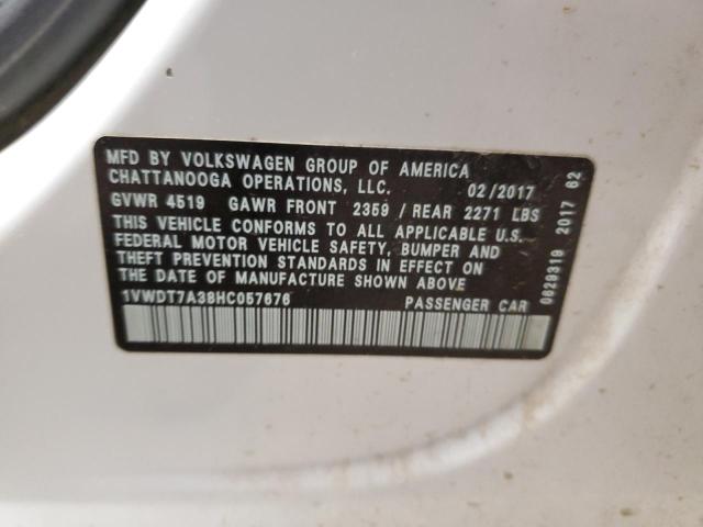 1VWDT7A38HC057676 - 2017 VOLKSWAGEN PASSAT R-LINE Ağ foto 13