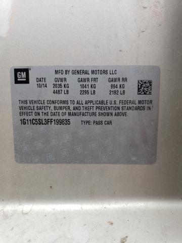 1G11C5SL3FF199835 - 2015 CHEVROLET MALIBU 1LT 米色 照片 13