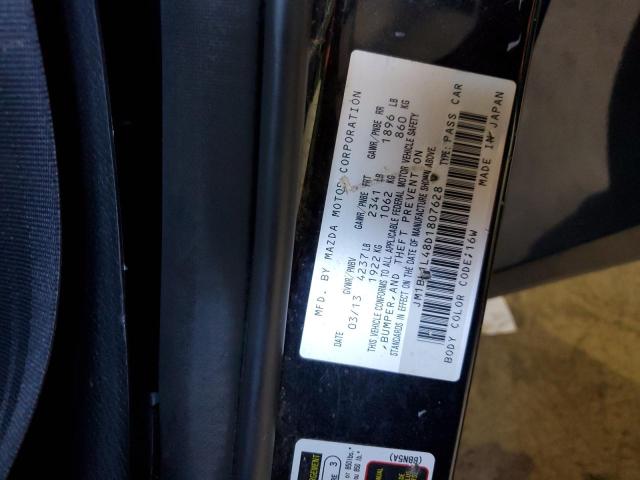 JM1BL1L48D1807628 - 2013 MAZDA SPEED 3 გრაფიტი ფოტო 12