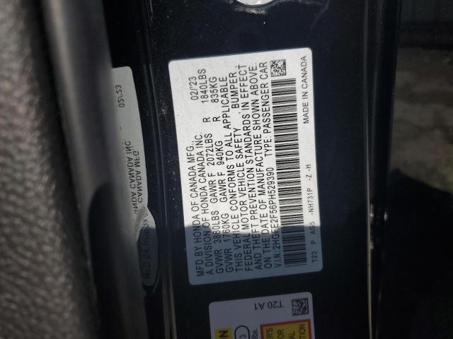 2HGFE2F56PH529390 - 2023 HONDA CIVIC SPORT 黑色 照片 12