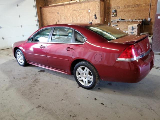 2G1WG5EK3B1242004 - 2011 CHEVROLET IMPALA LT MAROON photo 2