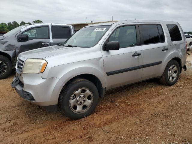 5FNYF3H28CB029700 - 2012 HONDA PILOT LX SILVER photo 1