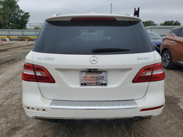 4JGDA5HBXEA409539 - 2014 MERCEDES-BENZ ML 350 4MATIC WHITE photo 6