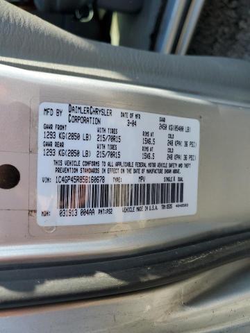 1C4GP45R85B160678 - 2005 CHRYSLER TOWN & COU 银色 照片 13