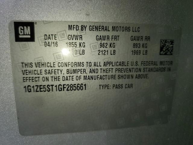 1G1ZE5ST1GF285661 - 2016 CHEVROLET MALIBU LT SILVER photo 12