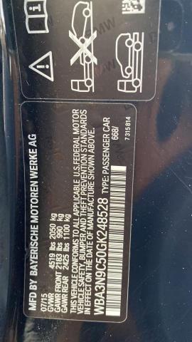 WBA3N9C50GK248528 - 2016 BMW 428 XI BLACK photo 10