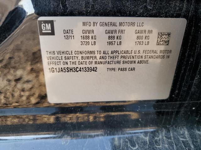 1G1JA5SH3C4133942 - 2012 CHEVROLET SONIC LS 黑色 照片 12