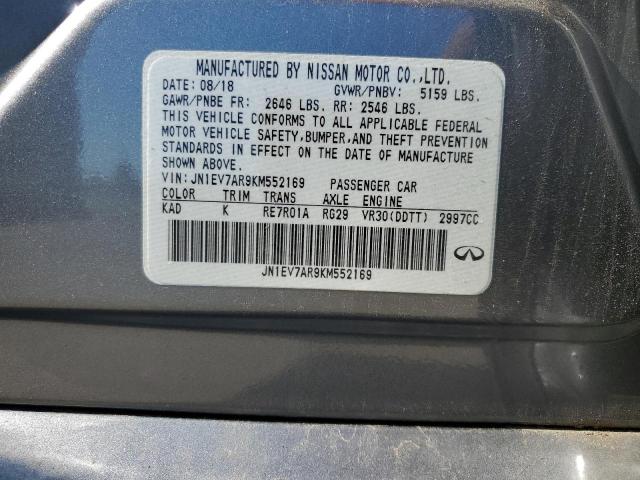 JN1EV7AR9KM552169 - 2019 INFINITI Q50 LUXE CHARCOAL photo 12