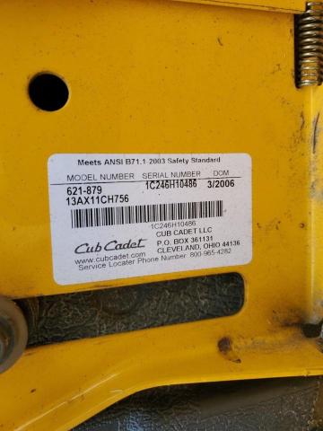 1C246H10486 - 2013 CUB LAWN MOWER YELLOW photo 10