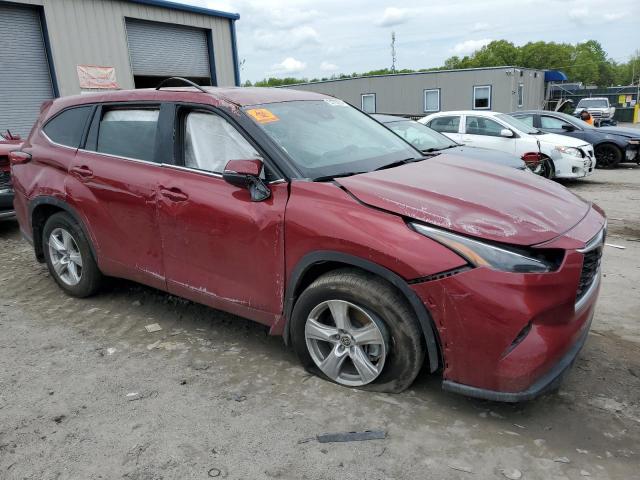 5TDBZRBH0MS542241 - 2021 TOYOTA HIGHLANDER L RED photo 4