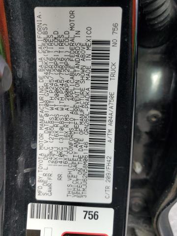 3TMJU62N58M061146 - 2008 TOYOTA TACOMA DOUBLE CAB PRERUNNER BLACK photo 12