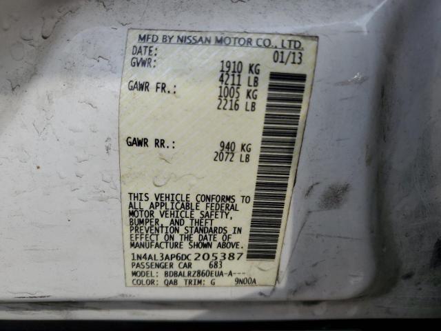 1N4AL3AP6DC205387 - 2013 NISSAN ALTIMA 2.5 WHITE photo 13