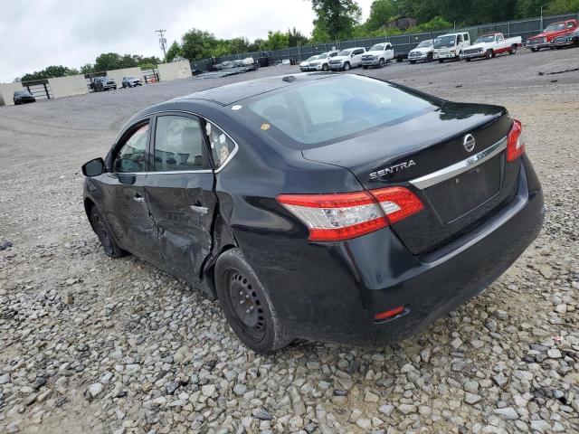 3N1AB7AP8FL661406 - 2015 NISSAN SENTRA S BLACK photo 2