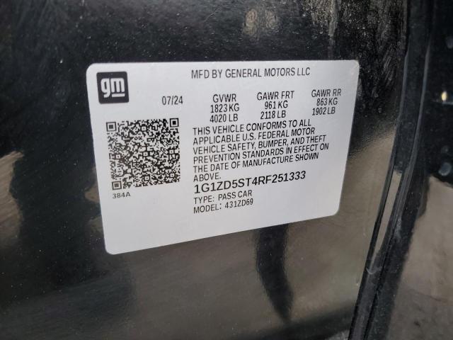 1G1ZD5ST4RF251333 - 2024 CHEVROLET MALIBU LT 黑色 照片 13