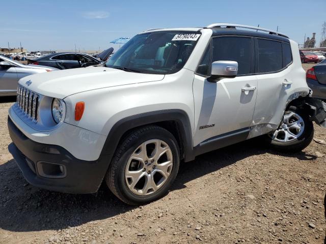 ZACCJADB9JPG67379 - 2018 JEEP RENEGADE LIMITED WHITE photo 1