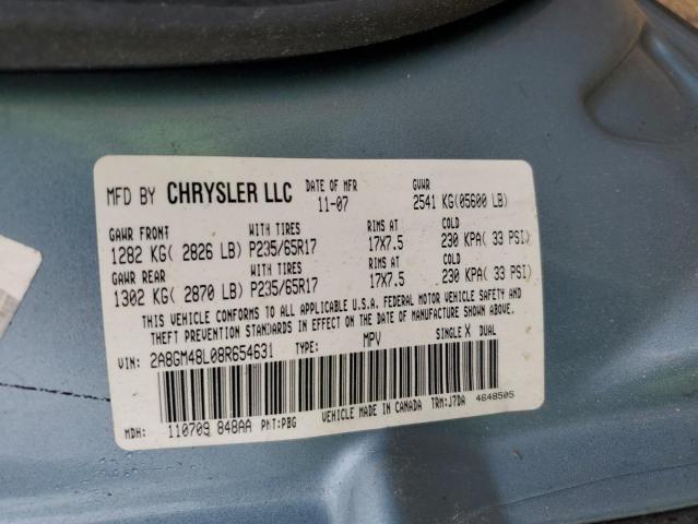 2A8GM48L08R654631 - 2009 CHRYSLER PACIFICA LX BLUE photo 13