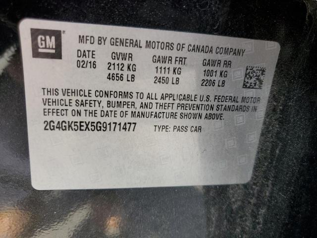 2G4GK5EX5G9171477 - 2016 BUICK REGAL 黑色 照片 12