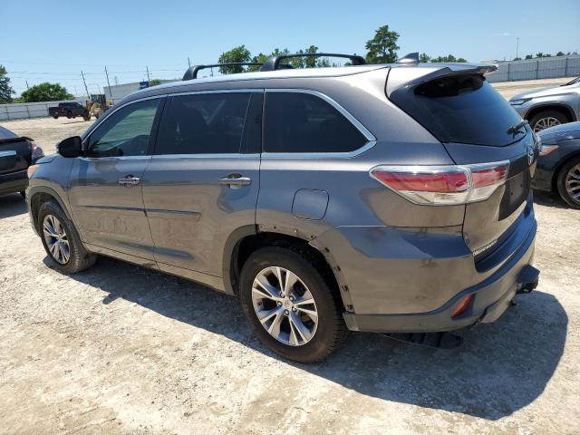 5TDKKRFH2FS085613 - 2015 TOYOTA HIGHLANDER XLE GRAY photo 2