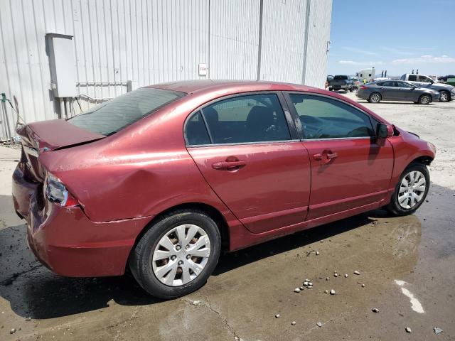 2HGFA1F60AH541993 - 2010 HONDA CIVIC LX-S RED photo 3