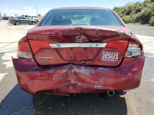 2HGFA1F60AH541993 - 2010 HONDA CIVIC LX-S RED photo 6
