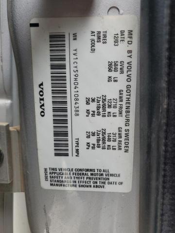 YV1CY59H041084388 - 2004 VOLVO XC90 SILVER photo 13