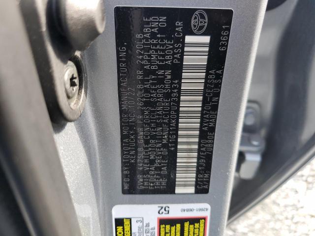 4T1G11AK0PU739434 - 2023 TOYOTA CAMRY SE NIGHT SHADE SILVER photo 12