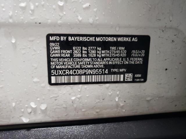 5UXCR4C08P9N95514 - 2023 BMW X5 SDRIVE 40I WHITE photo 12