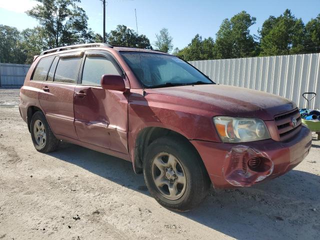 JTEGD21A150110175 - 2005 TOYOTA HIGHLANDER MAROON photo 4