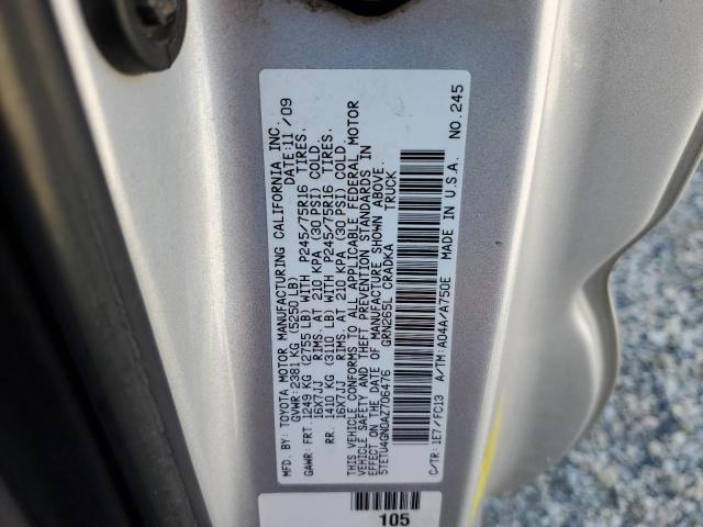5TETU4GN0AZ706476 - 2010 TOYOTA TACOMA PRERUNNER ACCESS CAB SILVER photo 13