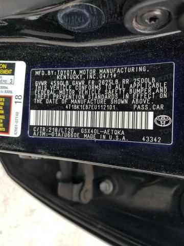 4T1BK1EB7EU112101 - 2014 TOYOTA AVALON BASE 黑色 照片 12