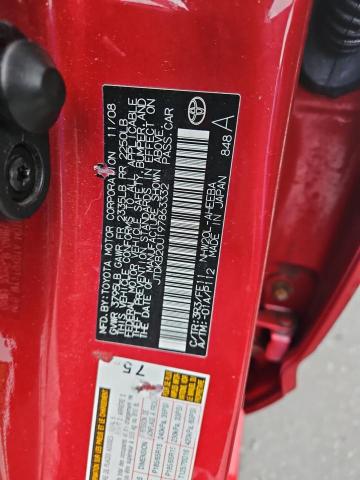 JTDKB20U197863332 - 2009 TOYOTA PRIUS RED photo 12