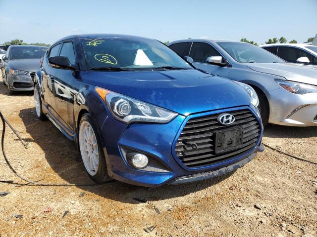 KMHTC6AE4FU243339 - 2015 HYUNDAI VELOSTER TURBO BLUE photo 1