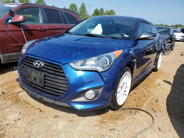 KMHTC6AE4FU243339 - 2015 HYUNDAI VELOSTER TURBO BLUE photo 9