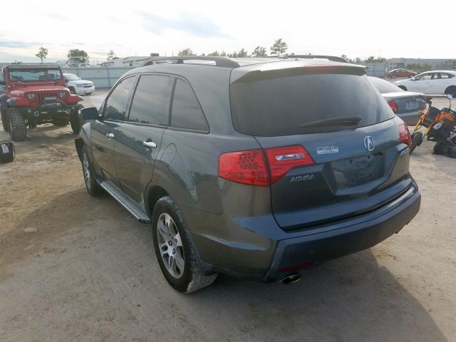 2HNYD28478H500474 - 2008 ACURA MDX TECHNOLOGY  photo 3