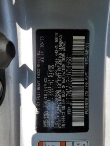 JF1ZNAA12E9704568 - 2014 TOYOTA SCION FR-S 银色 照片 12